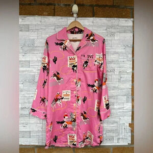 Nick & Nora Rodeo Night Show Night Shirt Small